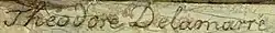 signature de Théodore Didier Delamarre