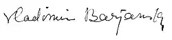 signature de Vladimir Barjansky
