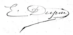 signature d'Édouard Dupire-Rozan