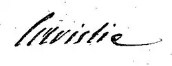 signature d'Auguste Caristie