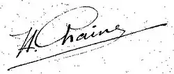 signature de Henri Chaine