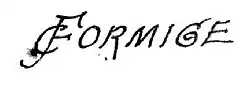 signature de Jean Camille Formigé