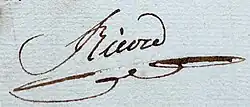 signature de Jean François Ricord