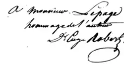 signature de Louis Eugène Robert