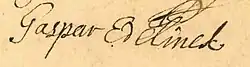 signature de Gaspard-François Edelinck