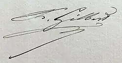 signature de François Gilbert