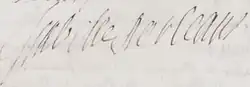 Signature de Élisabeth Marguerite d'Orléans
