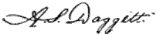 signature d'Aaron Smith Daggett