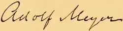 signature d'Adolf Meyer (psychiatre)