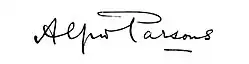 signature d'Alfred Parsons