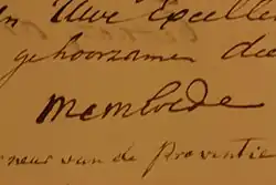 signature d'André Charles Membrède