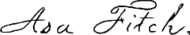 signature d'Asa Fitch
