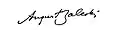 Signature de August Zaleski