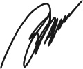 Signature de Basuki Tjahaja Purnama鍾萬學
