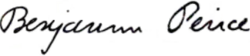 signature de Benjamin Peirce