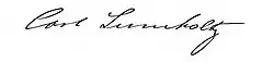 signature de Carl Sofus Lumholtz