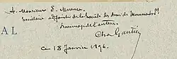 signature de Charles Albert Gautier