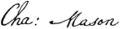 signature de Charles Mason (astronome)