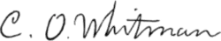 signature de Charles Otis Whitman