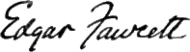 signature d'Edgar Fawcett