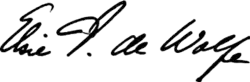 signature d'Elsie de Wolfe