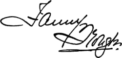 signature de Fanny Brough