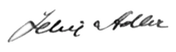 signature de Felix Adler