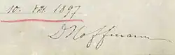 signature de Felix Hoffmann