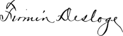 signature de Firmin Vincent Desloge