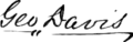 Signature de George Davis
