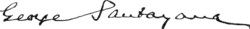 signature de George Santayana