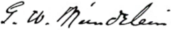 Signature de George William Mundelein