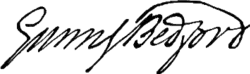 signature de Gunning Bedford, Jr.