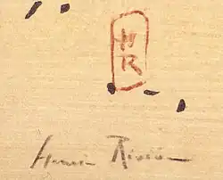 signature de Henri Rivière