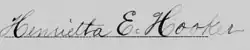 signature de Henrietta Hooker