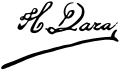 Signature de Hilarión Daza