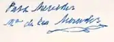 Signature de María de las Mercedes de Bourbon