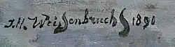 signature de Johan Hendrik Weissenbruch