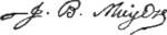 Signature de Jean-Baptiste  Miège