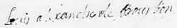 Signature de Louis-Alexandre de Bourbon