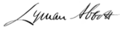 signature de Lyman Abbott
