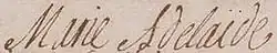 Signature de Adélaïde de France