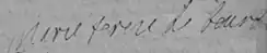Signature de Marie-Thérèse de Bourbon-Condé
