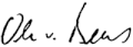 Signature de Ole von Beust
