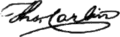 Signature de Thomas Carlin