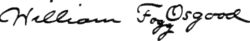 signature de William Fogg Osgood