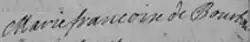 Signature de Françoise-Marie de Bourbon