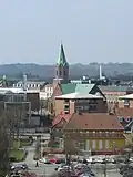 Panorama de Silkeborg avec l'église.