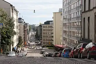 Siltasaarenkatu vue de l'église du Kallio.