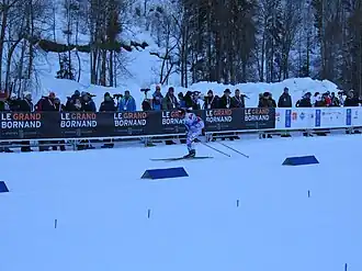 SImon Fourcade lors du sprint en biathlon